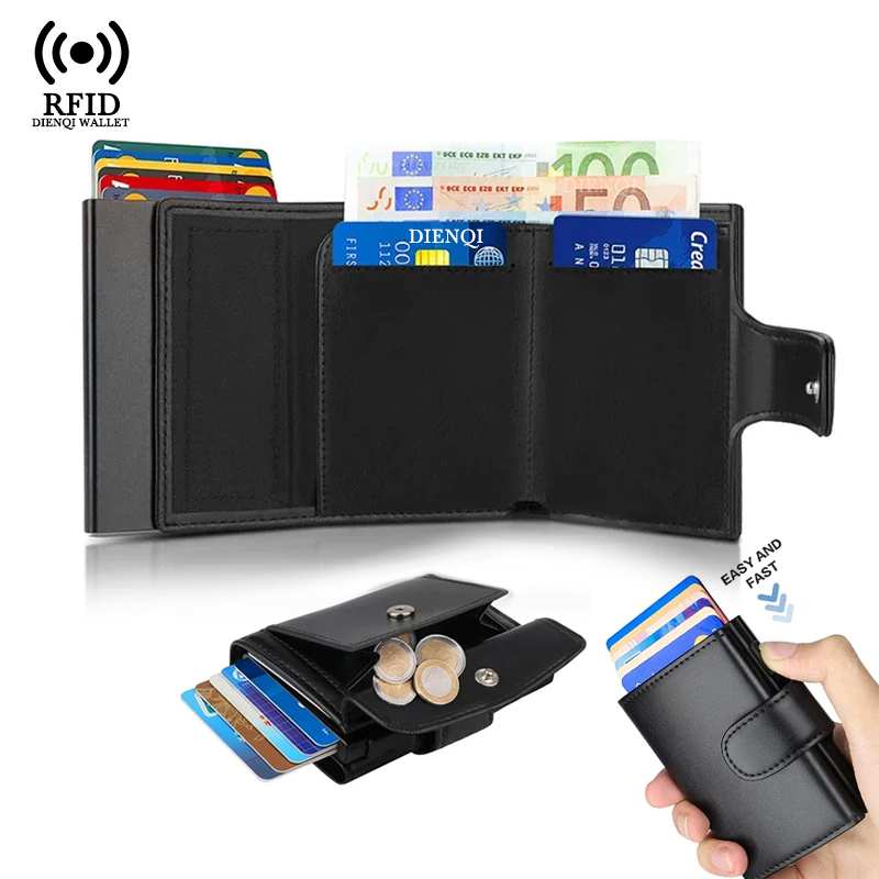 Index Card Holder - Металлический чехол для визитных карточек Rfid,